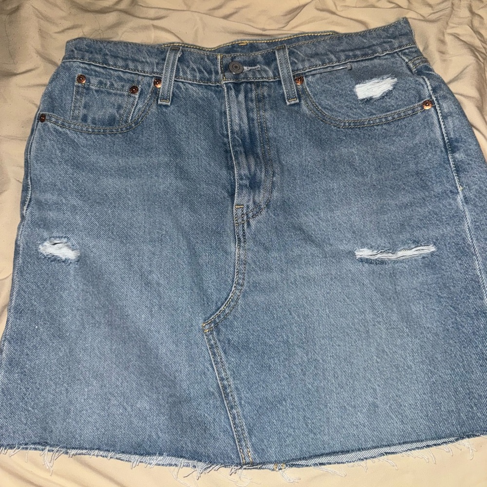 Levi's Light Blue Denim Mini Skirt